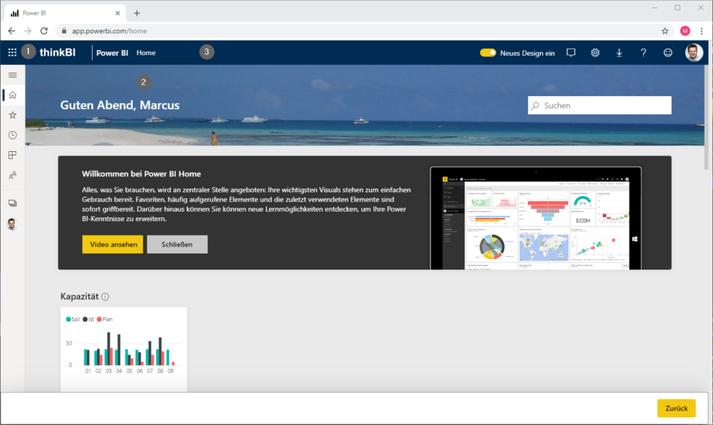 Power BI Service - Home