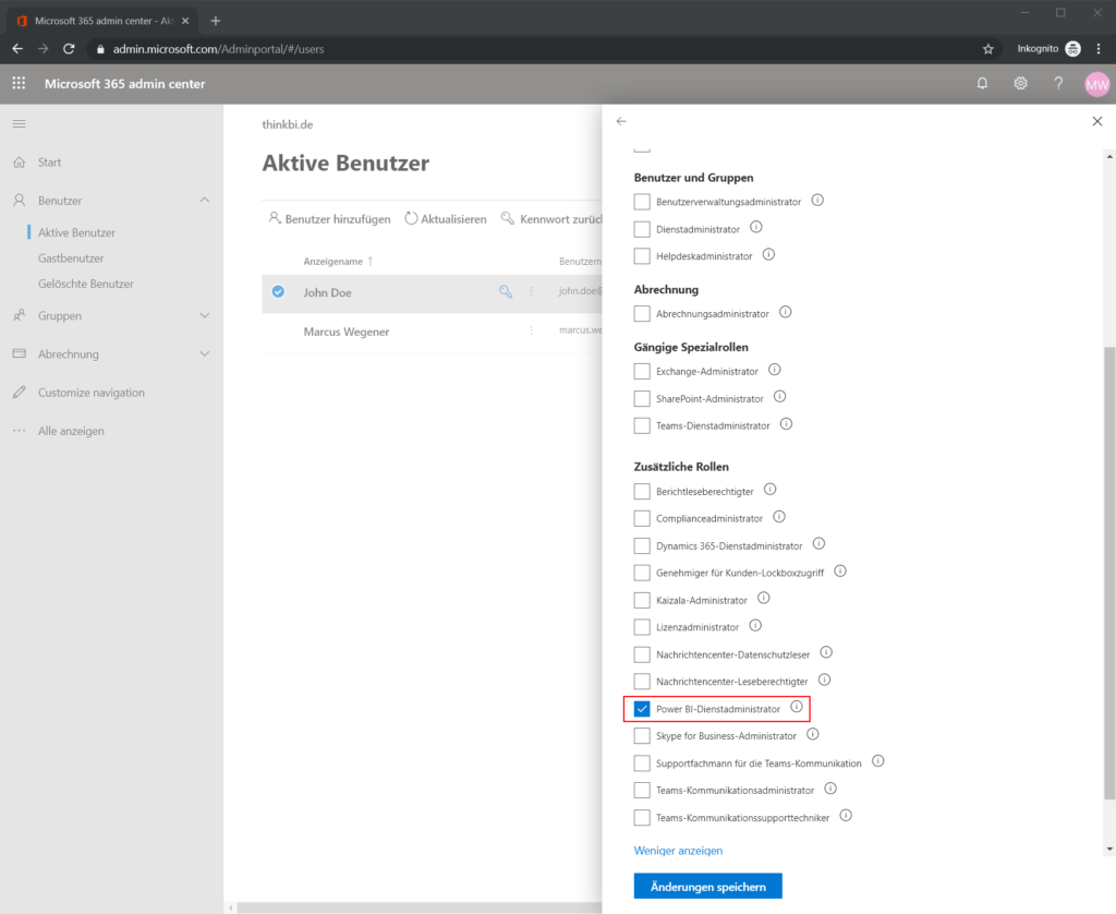 Microsoft 365 Power BI-Dienstadministrator