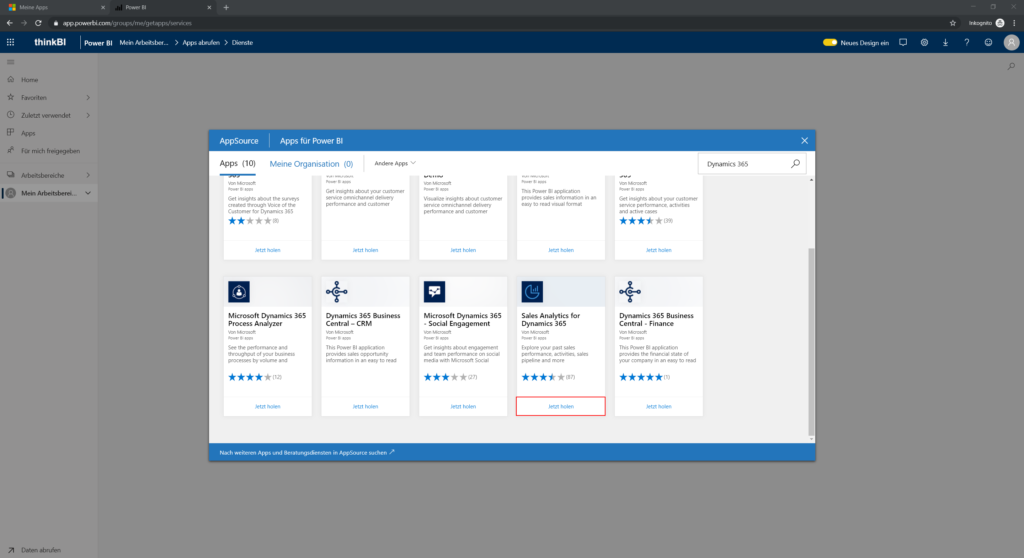 AppSource Sales Analytics for Dynamics 365 Jetzt holen