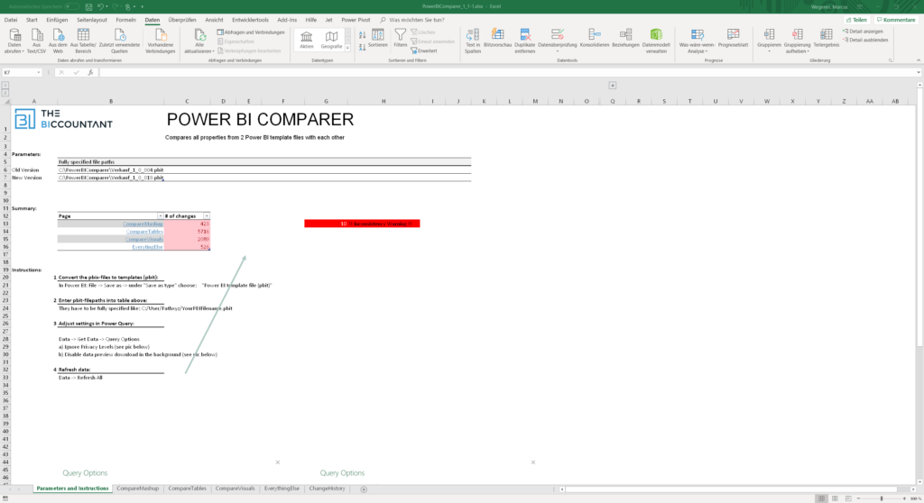 Power BI Comparer