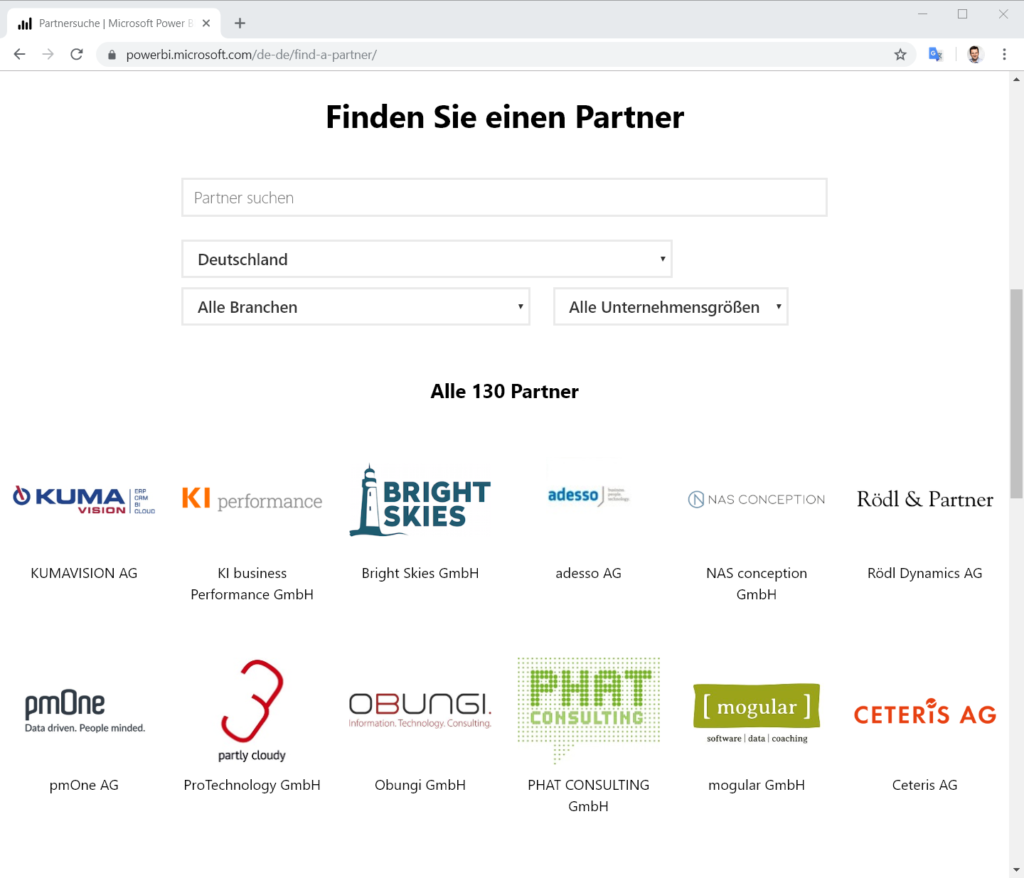 Power BI-Partner finden