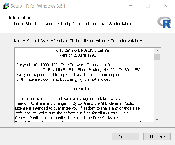 R Installation Information