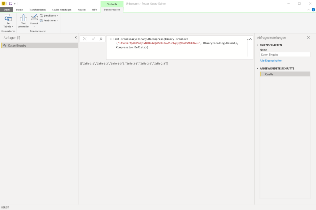 Power Query Text.FromBinary