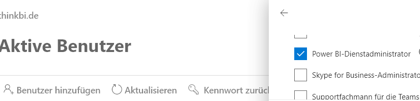 Der Power BI-Dienstadministrator