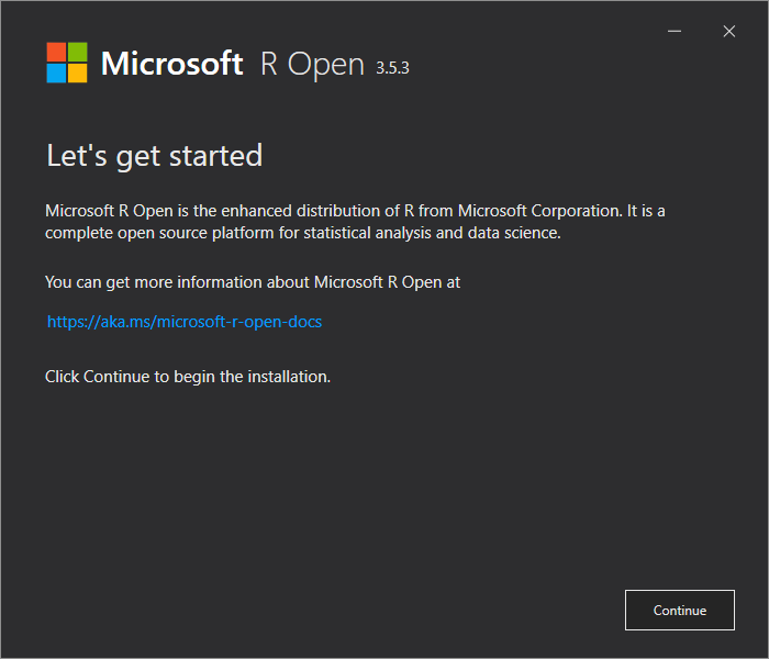 Start R Open Setup