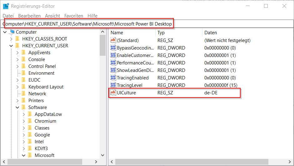 registry language entry
