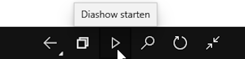 Diashow in der Windows Power BI-App