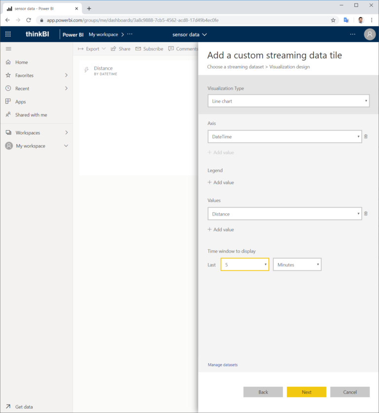 Streaming sensor data to Power BI - thinkBI