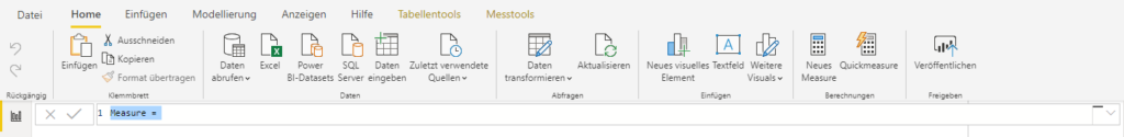 Measure einfügen