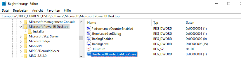 Windows-Anmeldeinformationen für Webproxyauthentifizierung in Power BI Desktop verwenden