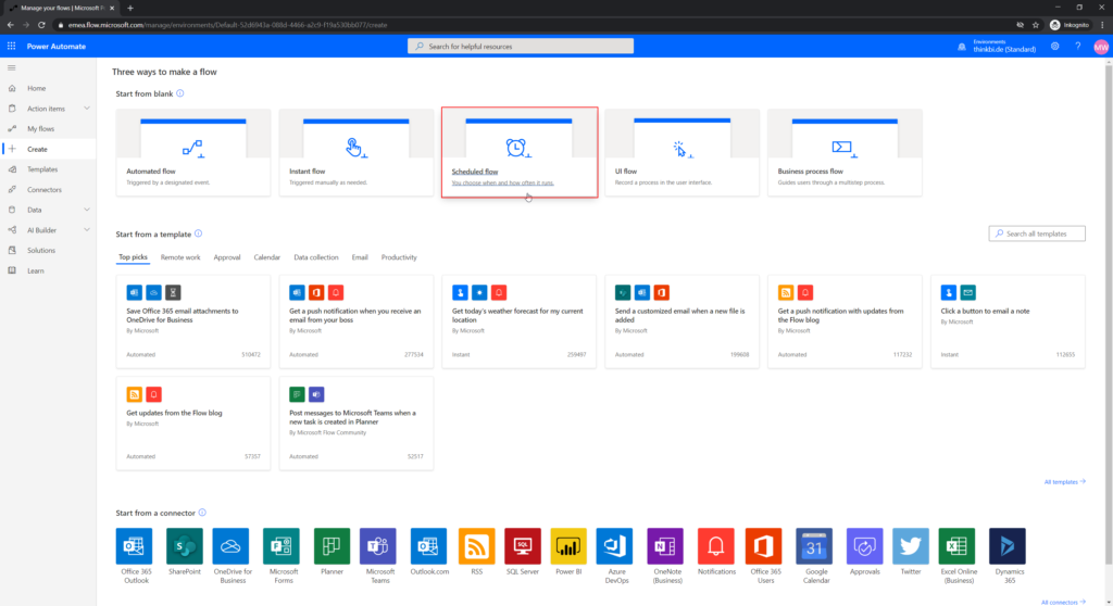 Scheduled flow