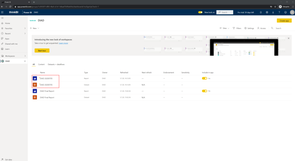 Sucesful deployed Power BI Backup