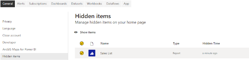 Missing (hidden) reports in Power BI service