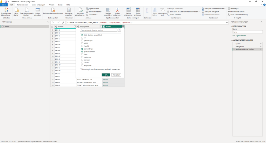Power BI Desktop - picture Spalte erweitern