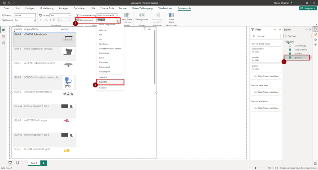 Power BI Desktop - Bild URL setzen