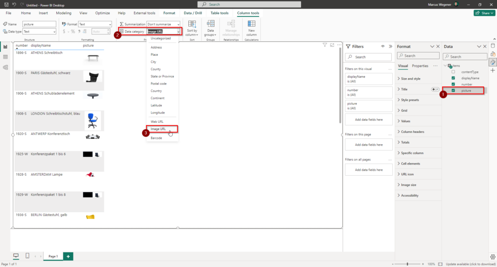 Power BI Desktop - Image URL