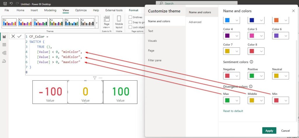 Power BI Theme Colors in DAX