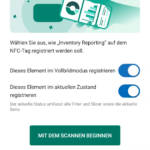 Auf NFC-Tag registrieren