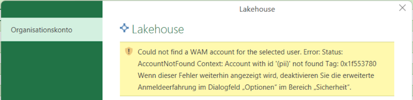 Fehler beim Verbinden mit einem Microsoft Fabric Lakehouse in Excel? So lässt er sich schnell beheben
